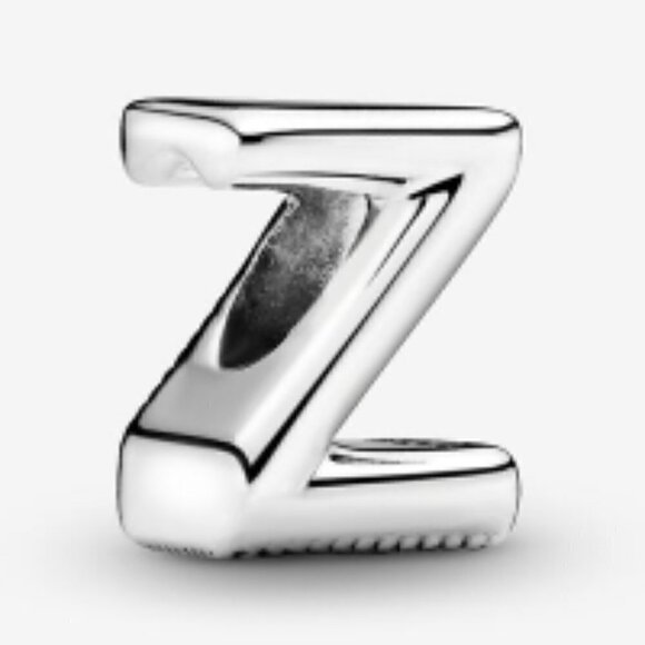 Sterling Silver Letter Z Charm - Picture 2 of 8